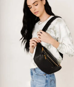 Fawn Design Black Fishtail Braid Short Messenger Strap 10 Fawn Design Black Fishtail Braid Short Messenger Strap -ROOLEE FASHION SHOP Fawn FishtailBlackStrap Short 4