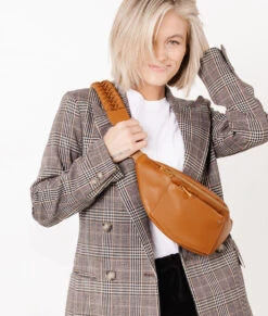 Fawn Design Fishtail Braid Messenger Strap - Brown Short 11 Fawn Design Fishtail Braid Messenger Strap - Brown Short -ROOLEE FASHION SHOP Fawn FishtailBrownStrap Short 4