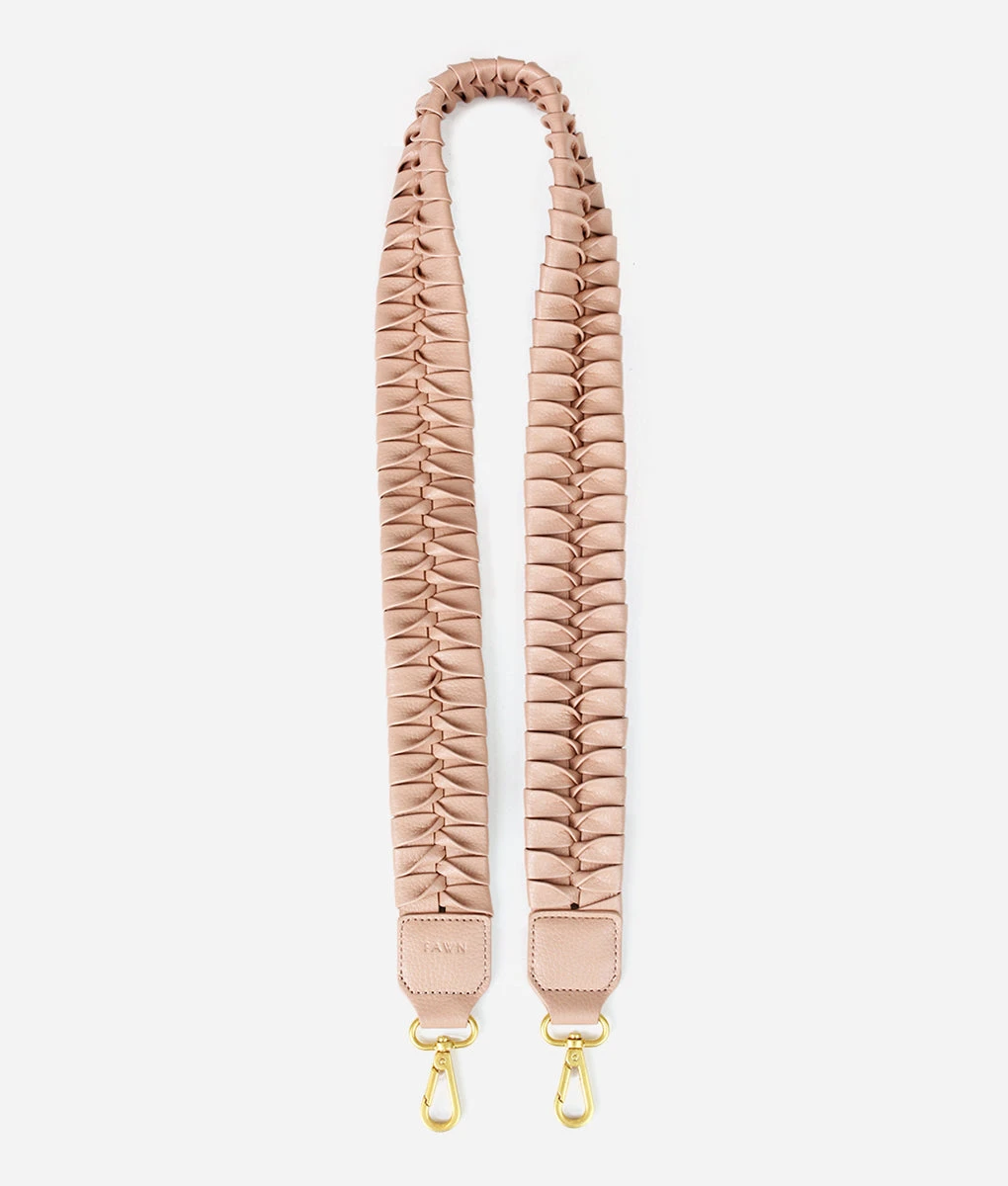 Fawn Design Fishtail Braid Messenger Strap - Warm Blush 3 Fawn Design Fishtail Braid Messenger Strap - Warm Blush