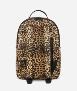 Leopard Print Faux Leather Backpack with 13-Inch Laptop Sleeve -ROOLEE FASHION SHOP Fawn Pack Leopard 3