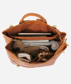 Fawn Square Diaper Bag in Brown - Premium Matte Faux Leather 19 Fawn Square Diaper Bag in Brown - Premium Matte Faux Leather -ROOLEE FASHION SHOP Fawn SquareDiaperBag Brown 9