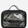 Fawn Large Toiletry Case - Black Matte Faux Leather Travel Organizer -ROOLEE FASHION SHOP Fawn ToiletryCase Large Black 1
