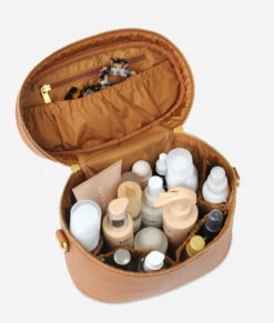 Fawn Train Case in Matte Brown - Premium Travel Toiletry Bag 15 Fawn Train Case in Matte Brown - Premium Travel Toiletry Bag -ROOLEE FASHION SHOP Fawn TrainCase Brown 4