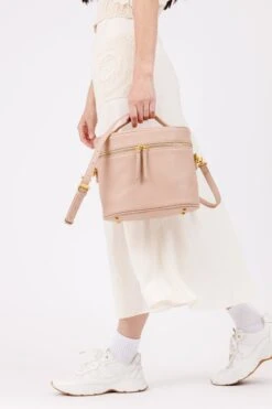 Fawn Design Train Case in Warm Blush - Premium Travel Cosmetic Bag