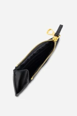 Premium Vegan Leather Wallet Pouch - Black Clip-On Bag Accessory -ROOLEE FASHION SHOP Fawn WalletPouch Black 3