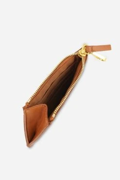 Compact Vegan Leather Wallet Pouch - Brown -ROOLEE FASHION SHOP Fawn WalletPouch Brown 3