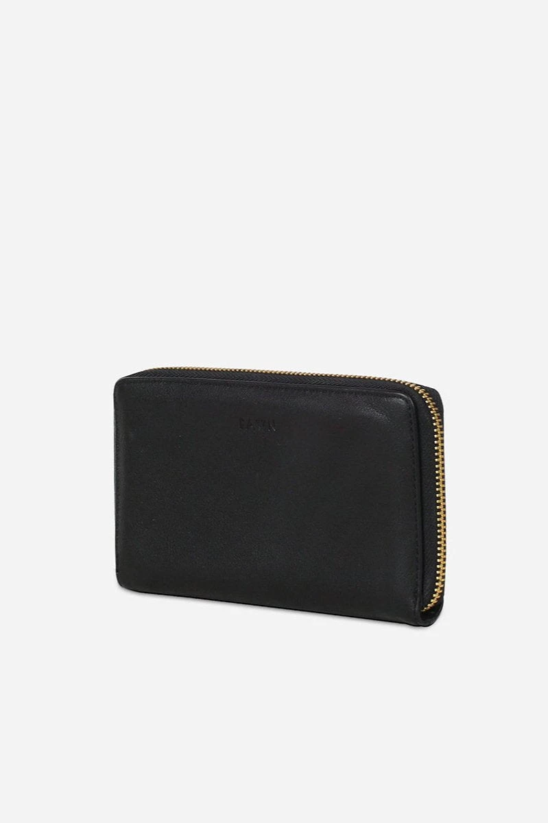 Fawn Matte Faux Leather Wristlet Wallet - Black 4 Fawn Matte Faux Leather Wristlet Wallet - Black - Image 2