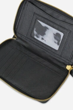 Fawn Matte Faux Leather Wristlet Wallet - Black 9 Fawn Matte Faux Leather Wristlet Wallet - Black -ROOLEE FASHION SHOP Fawn Wallet Black 4