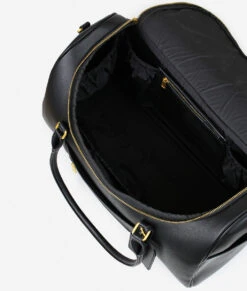 Black Faux Leather Weekender Bag - Premium Travel & Hospital Overnight Tote -ROOLEE FASHION SHOP Fawn Weekender Black 4 edec84fc 66b1 4205 bc20 b3cd62387920