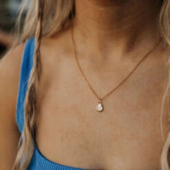 14k Gold Filled Sea Shell Necklace - Tarnish Resistant Beach Jewelry 11 14k Gold Filled Sea Shell Necklace - Tarnish Resistant Beach Jewelry -ROOLEE FASHION SHOP IMG 0147