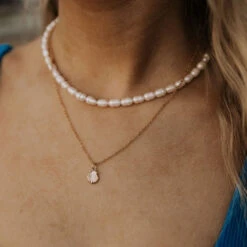 North Shore Freshwater Pearl Necklace - 14k Gold Filled Jewelry -ROOLEE FASHION SHOP IMG 0174