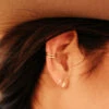 Gold Filled Double Band Ear Cuff - Adjustable No-Piercing Jewelry
