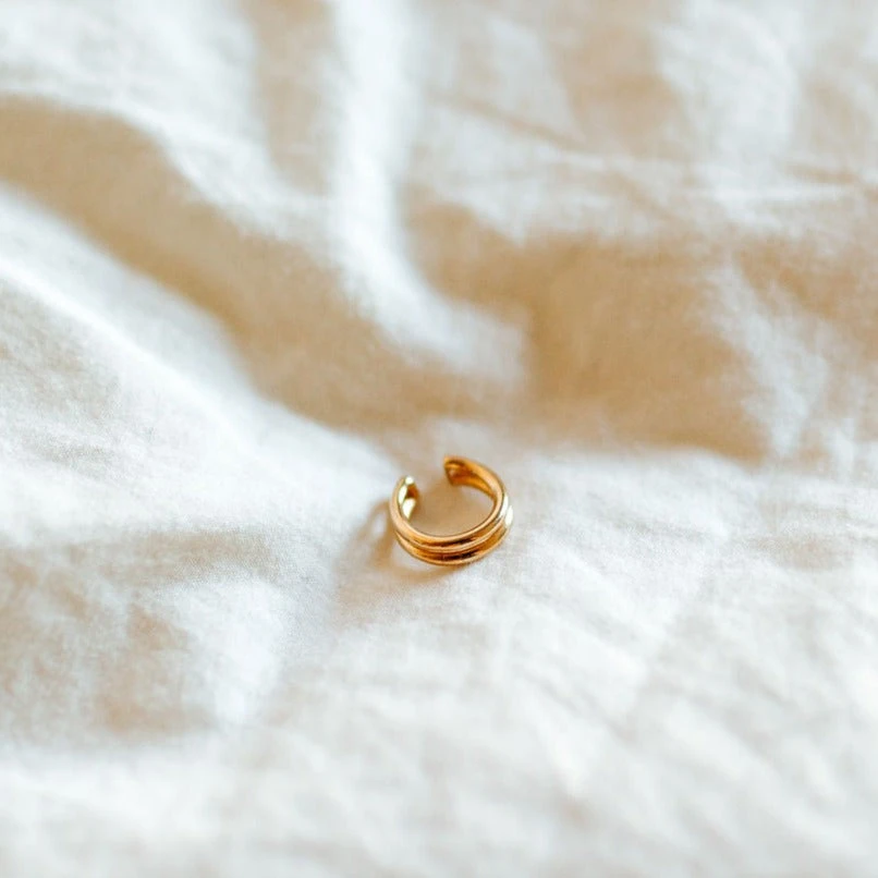 Gold Filled Double Band Ear Cuff - Adjustable No-Piercing Jewelry 5 Gold Filled Double Band Ear Cuff - Adjustable No-Piercing Jewelry - Image 3