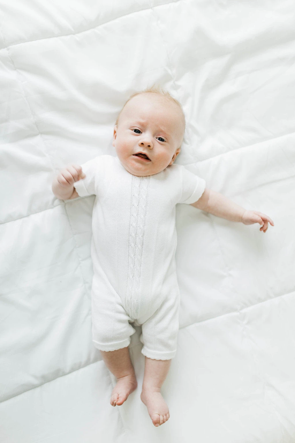 Amsterdam Cotton Knit Baby Romper with Scalloped Trim 3 Amsterdam Cotton Knit Baby Romper with Scalloped Trim