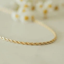 Naomi Gold Filled Rope Necklace - 18k Tarnish Resistant Layering Chain 17 Naomi Gold Filled Rope Necklace - 18k Tarnish Resistant Layering Chain -ROOLEE FASHION SHOP IMG 2876