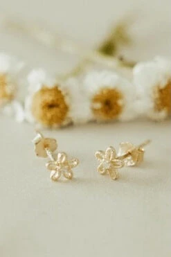 Gold Vermeil Dainty Flower Mini Stud Earrings for Sensitive Ears -ROOLEE FASHION SHOP IMG 3205 603a0593 a552 4682 ae8c 426a8de83fa9