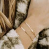 Jade 18k Gold Filled Herringbone Bracelet - Tarnish Resistant 3mm Chain 2 Jade 18k Gold Filled Herringbone Bracelet - Tarnish Resistant 3mm Chain -ROOLEE FASHION SHOP IMG 3615 49f5dee9 5b4e 4cf1 b086 72a3b66f2e34