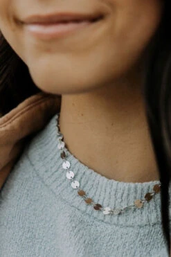 Chloe Gold Filled Coin Necklace - Adjustable 13"-17" Dainty Chain -ROOLEE FASHION SHOP IMG 4034 5fb1f5b1 56dc 429a 859b 281577a59f21