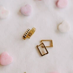 Reversible Gold Vermeil Hoop Earrings - 2-in-1 Checkered & Daisy Style 20 Reversible Gold Vermeil Hoop Earrings - 2-in-1 Checkered & Daisy Style -ROOLEE FASHION SHOP IMG 4174 6c54fb5b 6581 4bef 86ea 1efc8456d137