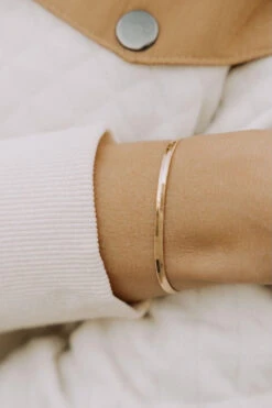 Jade 18k Gold Filled Herringbone Bracelet - Tarnish Resistant 3mm Chain -ROOLEE FASHION SHOP IMG 4190 d13605ee a5af 43fa 9941 1397524a8ba6