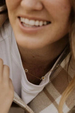 Gold Vermeil Daisy Necklace - Dainty Floral Sterling Silver Jewelry -ROOLEE FASHION SHOP IMG 4432 5405e2a4 503b 49f5 9bb4 7dc4b00a9bbd