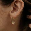 Daisy Floral Drop Hoop Earrings in Gold Vermeil 1 Daisy Floral Drop Hoop Earrings in Gold Vermeil -ROOLEE FASHION SHOP IMG 4450 1