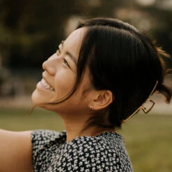 Sterling Silver Double Band Hoop Earrings - Hypoallergenic Huggies -ROOLEE FASHION SHOP IMG 4553