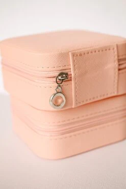 Compact Peach Jewelry Travel Case with Removable Dividers 13 Compact Peach Jewelry Travel Case with Removable Dividers -ROOLEE FASHION SHOP IMG 4873
