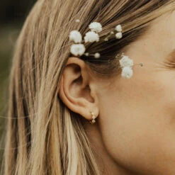 Dainty Diamond Huggie Hoops | Alice Minimalist Earrings -ROOLEE FASHION SHOP IMG 4905