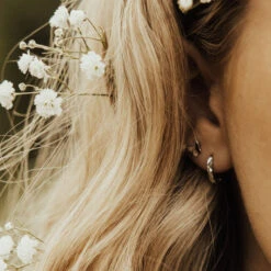 Sydney Hammered Hoop Earrings - Hypoallergenic Gold & Silver 22 Sydney Hammered Hoop Earrings - Hypoallergenic Gold & Silver -ROOLEE FASHION SHOP IMG 5305