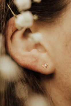 Gold Vermeil Dainty Flower Mini Stud Earrings for Sensitive Ears -ROOLEE FASHION SHOP IMG 5354 e7216e78 56be 4985 bb5a c3e0bd8916ad