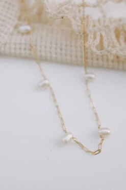 Adelaide Freshwater Pearl and Gold Vermeil Paperclip Necklace -ROOLEE FASHION SHOP IMG 7247 23f5b162 017c 4383 9a7e 825900db0916