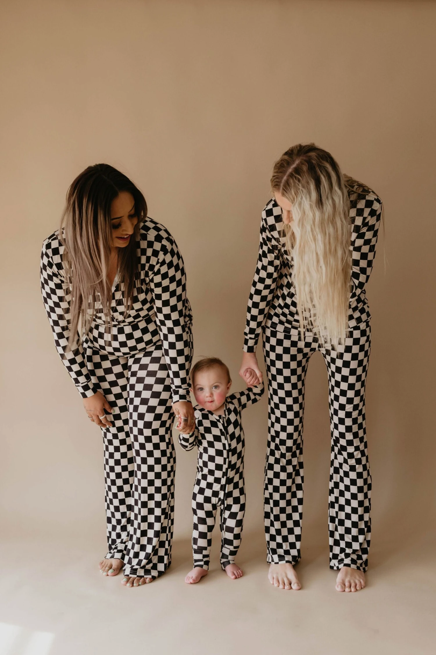 Premium Black Checker Bamboo Zip Pajamas - Convertible Baby Sleeper 9 Premium Black Checker Bamboo Zip Pajamas - Convertible Baby Sleeper - Image 7