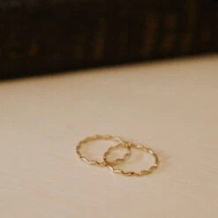 Stevie Gold Filled Wave Ring - Waterproof 14k Gold Stacking Ring -ROOLEE FASHION SHOP IMG 9283