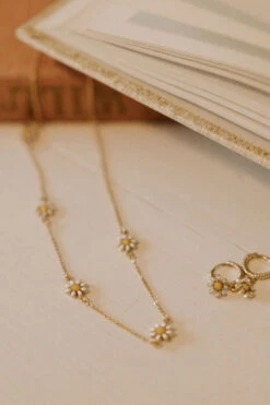 Gold Vermeil Daisy Necklace - Dainty Floral Sterling Silver Jewelry -ROOLEE FASHION SHOP IMG 9318 2 106a221f c4c1 45ab a12f e63e3c1557a5