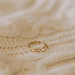 Stevie Gold Filled Wave Ring - Waterproof 14k Gold Stacking Ring -ROOLEE FASHION SHOP IMG 9353