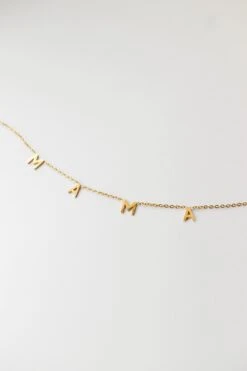 18K Gold Plated 'MAMA' Necklace - Hypoallergenic Adjustable Jewelry -ROOLEE FASHION SHOP IMG 9590
