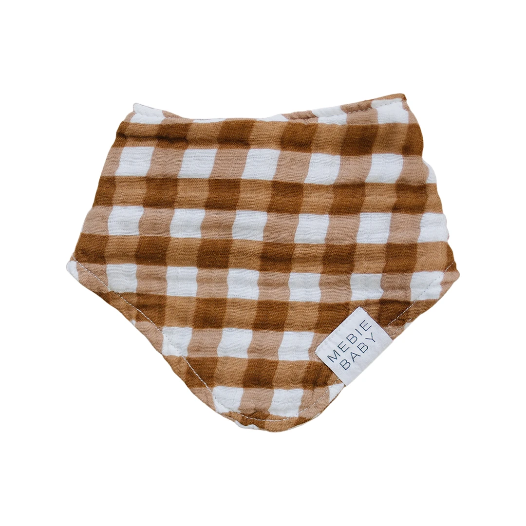Gingham Muslin Bib 5 Gingham Muslin Bib - Image 3