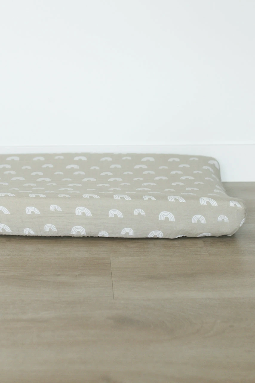 Sand Rainbow 100% Cotton Muslin Crib Sheet for Standard Mattresses 7 Sand Rainbow 100% Cotton Muslin Crib Sheet for Standard Mattresses - Image 5