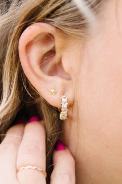 Gold Vermeil Dainty Flower Mini Stud Earrings for Sensitive Ears -ROOLEE FASHION SHOP MaryHorneNelson Mauve 32 b1e52728 3a82 45f4 96c6 f5e6faf913e4