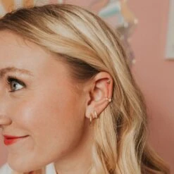 Mini Bow Ear Cuff -ROOLEE FASHION SHOP Mauve 113