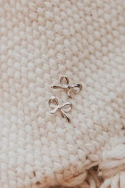 Dainty Bow Stud Earrings | Hypoallergenic Gold & Silver Jewelry -ROOLEE FASHION SHOP Mauve 153 bc5f4ce6 0893 44f8 8637 2e07410fb7a0