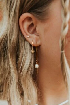 Gold Pearl Threader Earrings - Tarnish Resistant Gold Vermeil Jewelry 10 Gold Pearl Threader Earrings - Tarnish Resistant Gold Vermeil Jewelry -ROOLEE FASHION SHOP Mauve 154 ccefab14 3695 4f8c 8df1 a58e6e59ca74