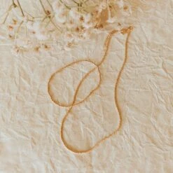 Gold Filled Bead Necklace - Staci Minimalist Adjustable Jewelry -ROOLEE FASHION SHOP Mauve 249 40c1a82b 7380 4c96 9b0d c3d0a271960f