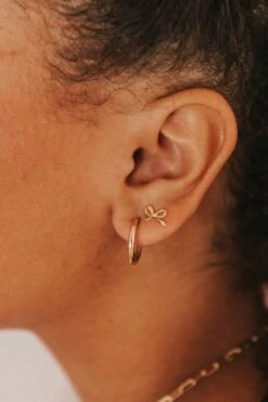Dainty Bow Stud Earrings | Hypoallergenic Gold & Silver Jewelry -ROOLEE FASHION SHOP Mauve 39 967c0f9c 6c7b 4ea4 a589 5bc9b0fdf580