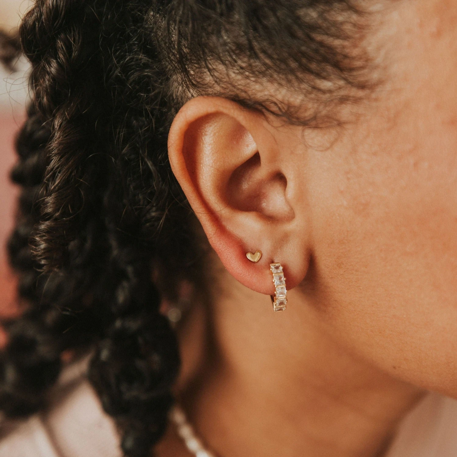 Hypoallergenic Mini Heart Stud Earrings in Gold & Sterling Silver 6 Hypoallergenic Mini Heart Stud Earrings in Gold & Sterling Silver - Image 4