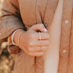 Freshwater Pearl Adjustable Ring - Dainty Victoria Elastic Band 12 Freshwater Pearl Adjustable Ring - Dainty Victoria Elastic Band -ROOLEE FASHION SHOP Mauve 59