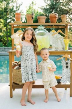 Mebie Baby Surfboard Linen Button Up Shirt -ROOLEE FASHION SHOP MebieBabyResortCollection 45 websize