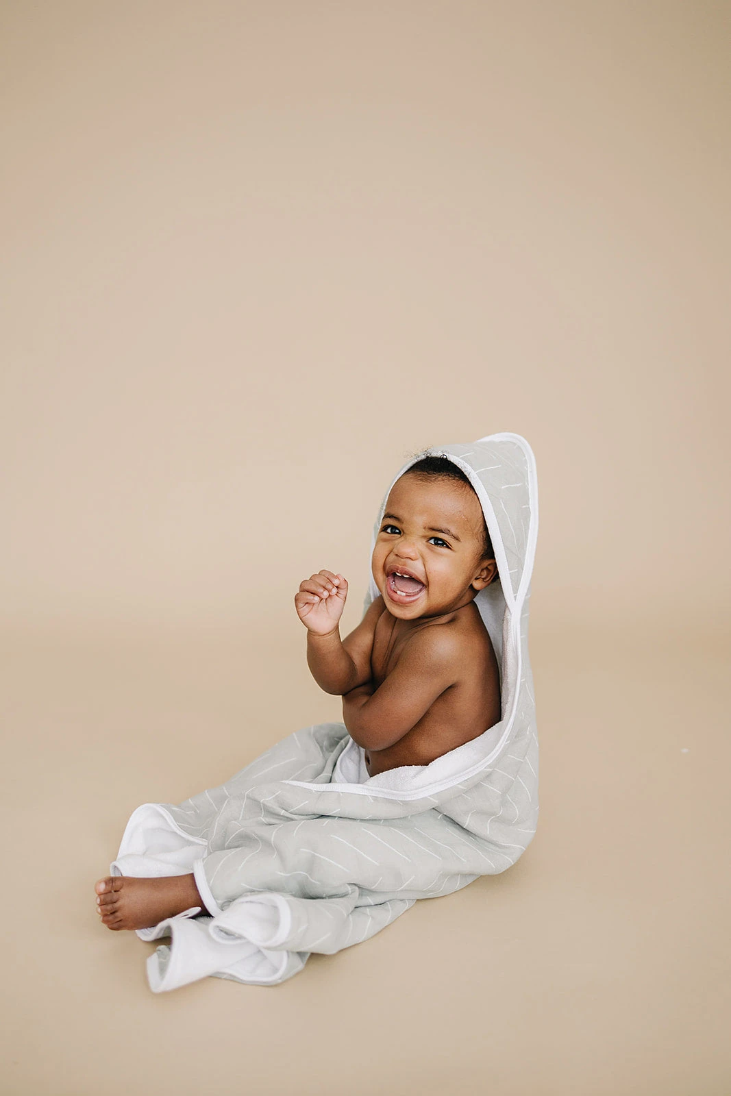 Desert Sage Muslin Hooded Baby Towel - Ultra Soft 100% Cotton 4 Desert Sage Muslin Hooded Baby Towel - Ultra Soft 100% Cotton - Image 2