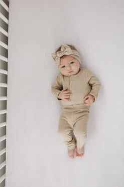 Soft Oatmeal Organic Long Sleeve Ribbed Baby Bodysuit 10 Soft Oatmeal Organic Long Sleeve Ribbed Baby Bodysuit -ROOLEE FASHION SHOP NEP 2544 websize
